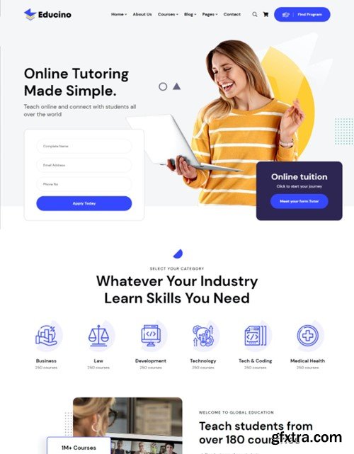 Educino - LMS, Course & Education HTML Template RAQKW95