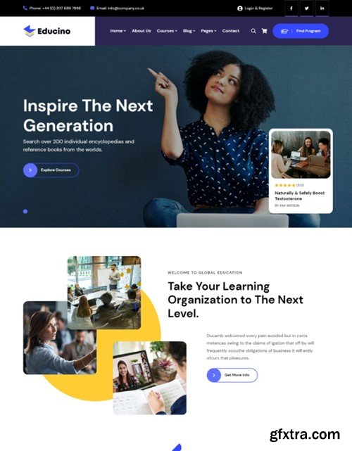 Educino - LMS, Course & Education HTML Template RAQKW95