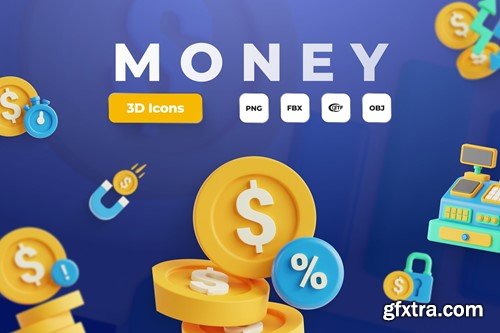 Money - 3D Icon Set QYJ2WGL