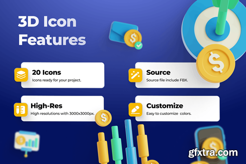 Money - 3D Icon Set QYJ2WGL