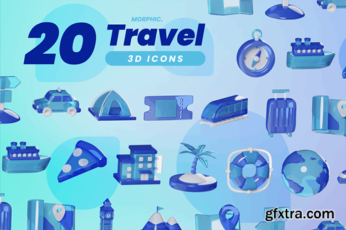 Travel 3D Icon RGU83N3