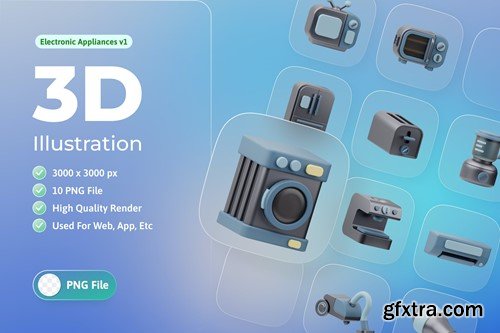 Electronic Appliances 3d Illustration v1 9QAYMCE