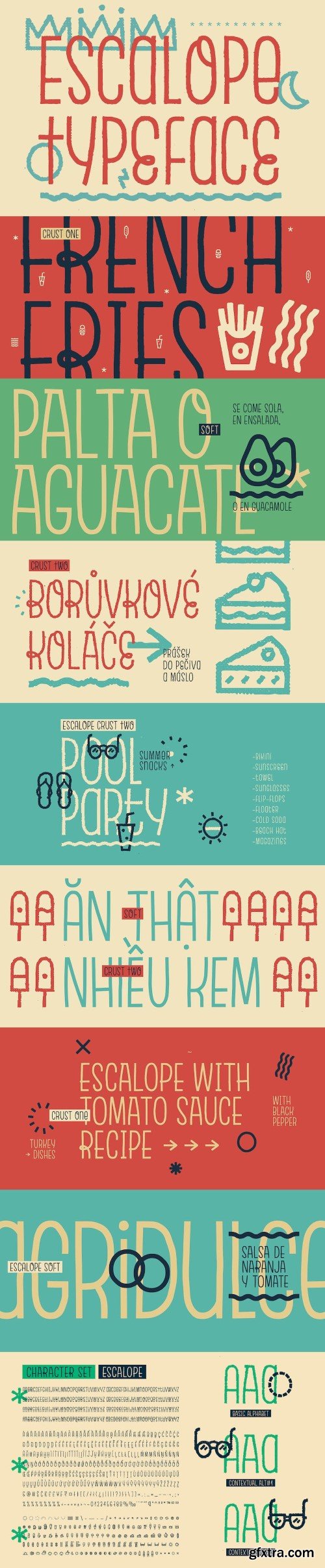 Escalope - hand-drawn font