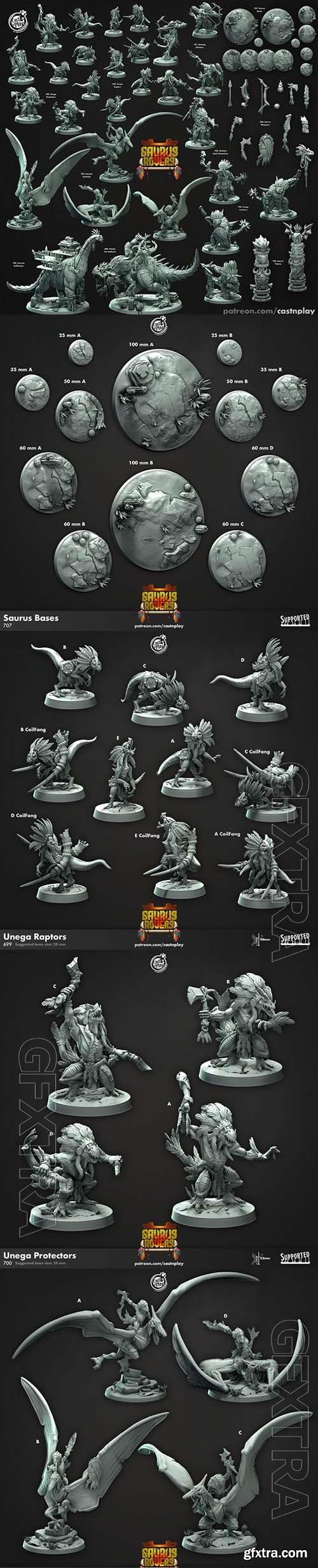 Saurus Rovers – Cast n Play – 3D Print Miniature Bundle