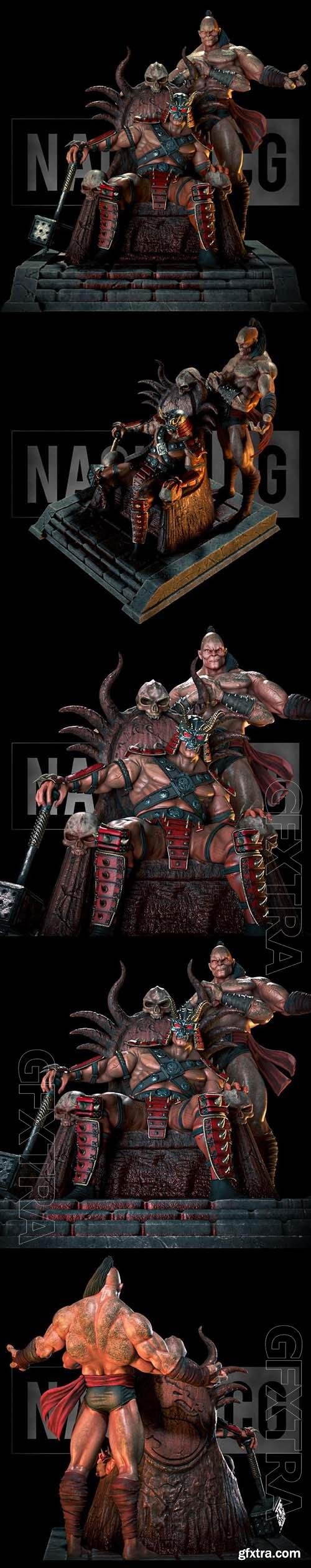 Diorama Mortal Kombat – Shao Kahn and Goro – 3D Print Sculpture