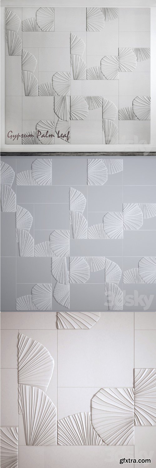 Gypsum flora tiles