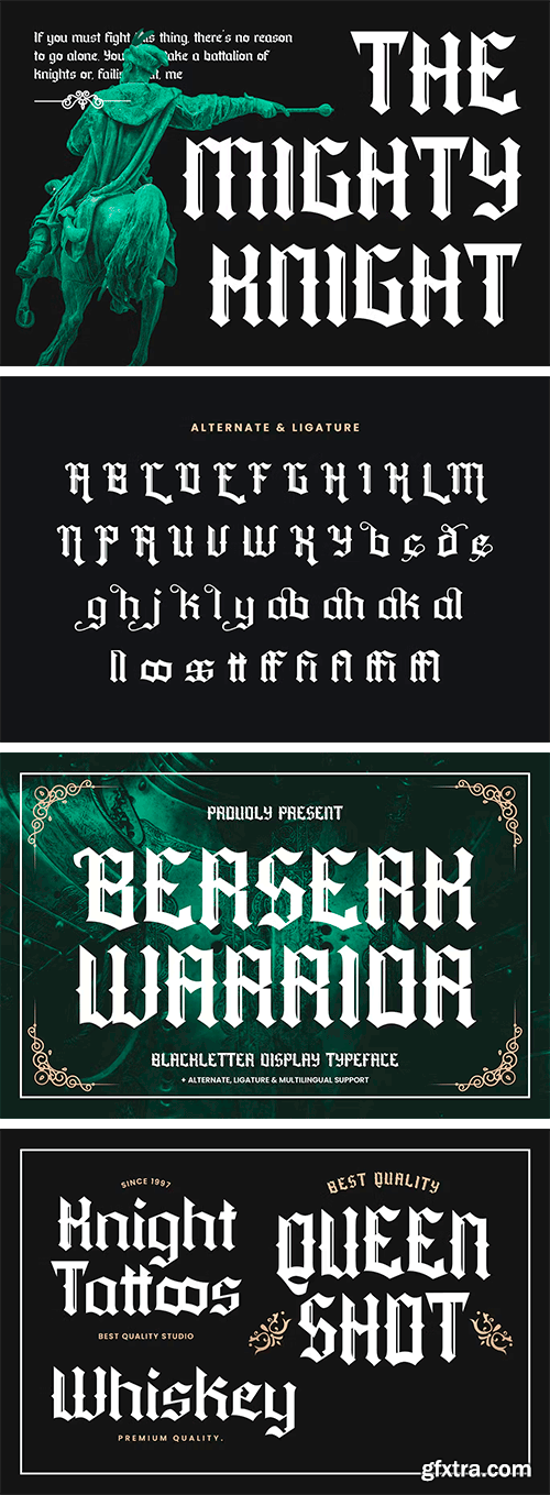 Berserk Warrior - Blackletter Display Font