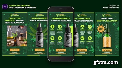 Videohive Cannabis Hemp Oil Instagram Stories 46997477