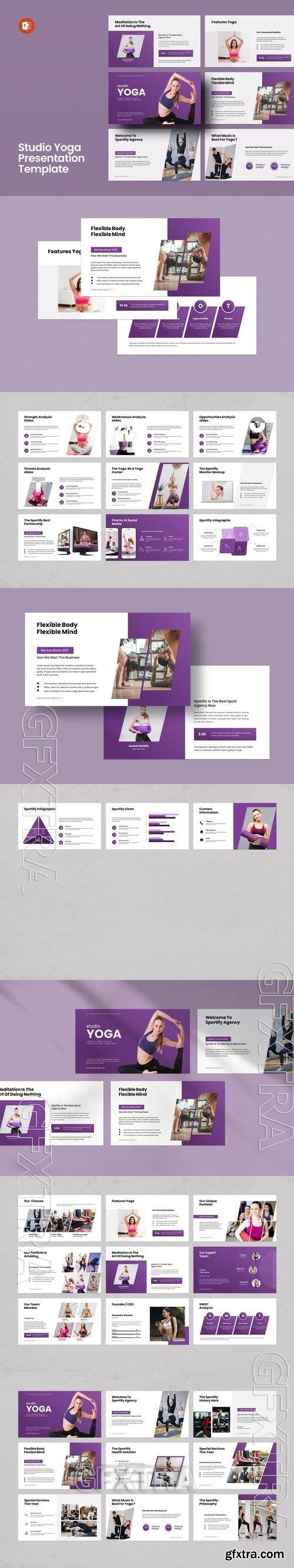 Studio Yoga - PowerPoint Template DT9Y8L8