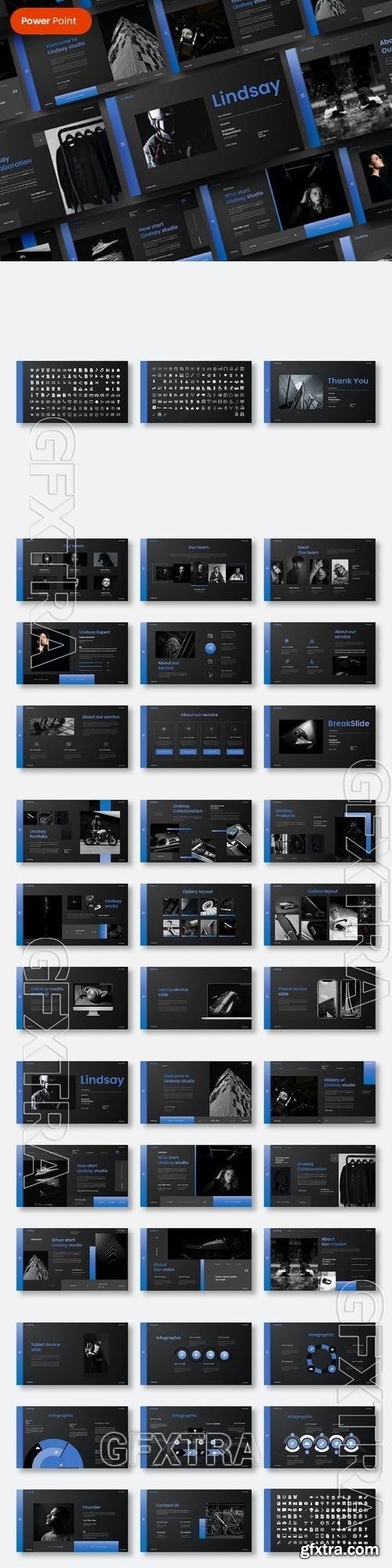 Lindsay - Business PowerPoint Template RV95SUC