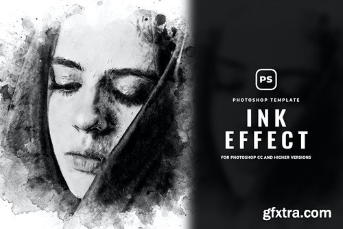 Ink Watercolor Effect Action Photoshop DGSHEKF