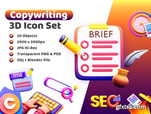 3d Copywriting Icon Ui8.net