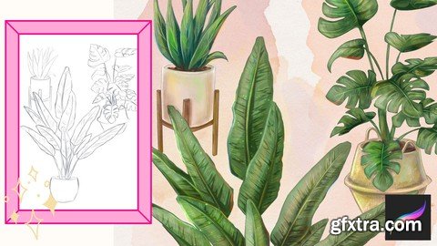 How to Draw House Plants in Procreate