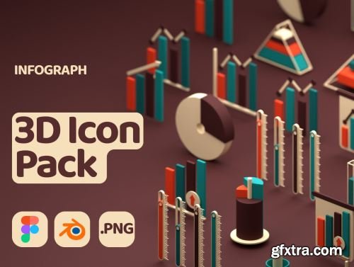 3D Icon Infograph Ui8.net