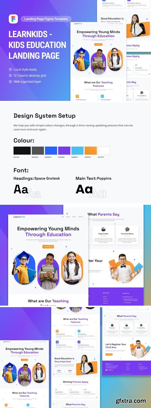 LearnKids - Kids Education Landing Page Figma FHVEHU3