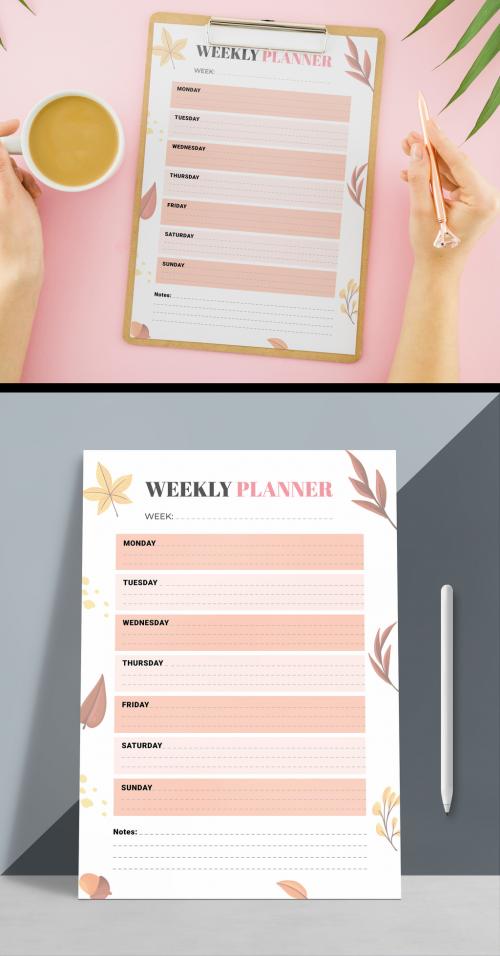 Weekly Planner Design Template 573784186