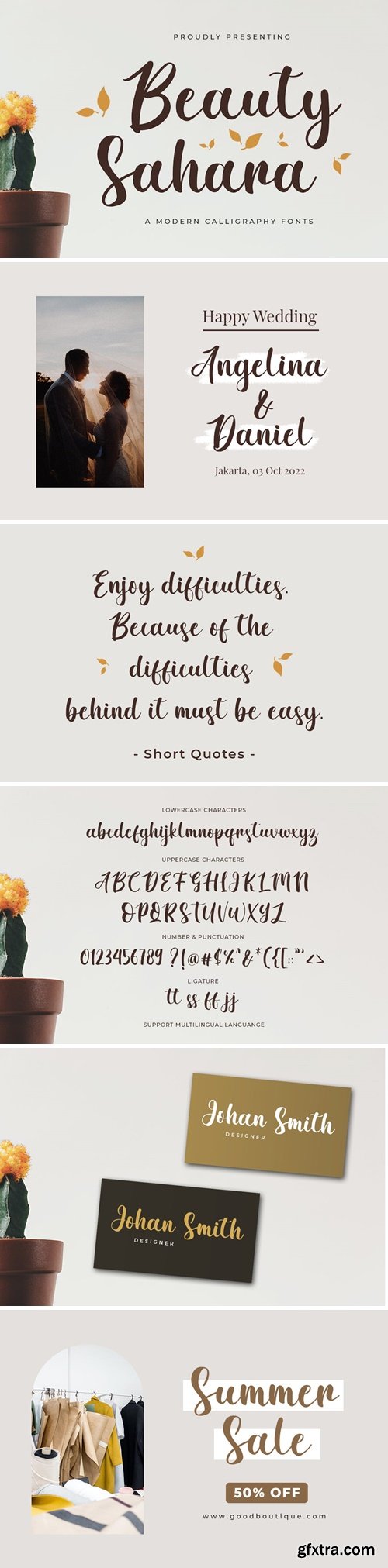 Beauty Sahara - Calligraphy Font