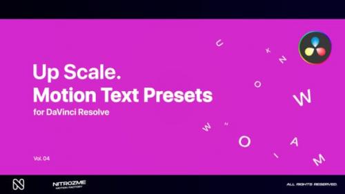 Videohive - Up Scale Motion Text Presets Vol. 04 for DaVinci Resolve