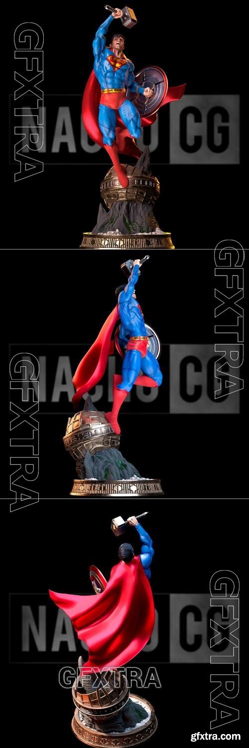 Fan Art Superman Crossover - Statue &ndash; 3D Print Model