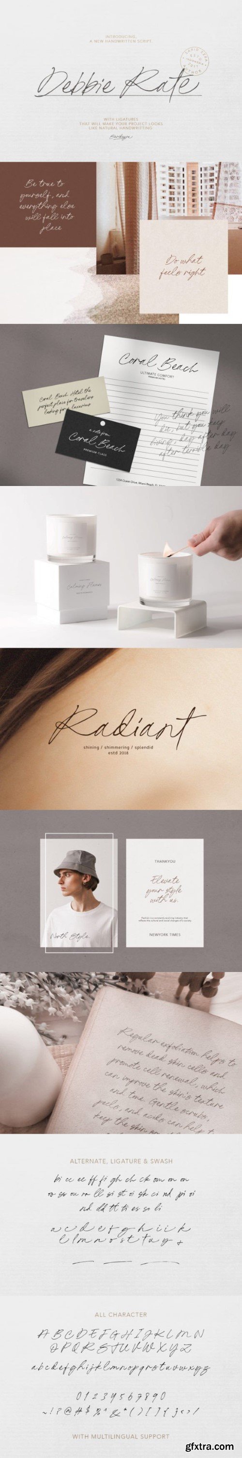 Debbie Rate Font - Handwriting Script