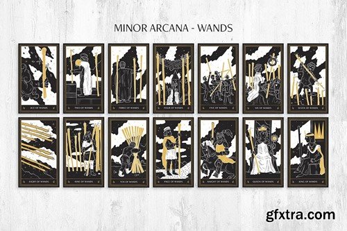 Tarot Card Illustration Set LBWYM9Q