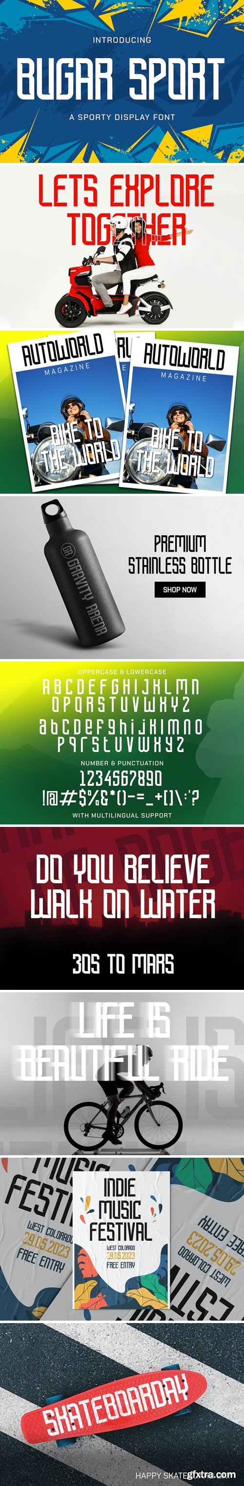 Bugar Sport - Sporty Display Font