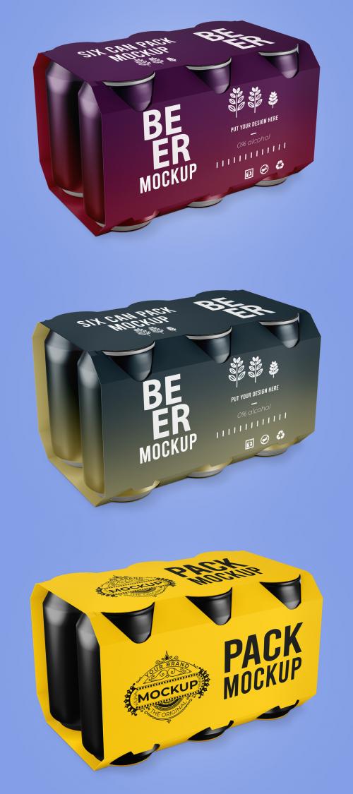 Six Can Pack Mockup 586241962