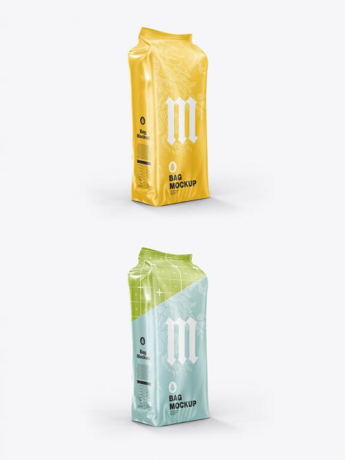 Metallic Food Bag Mockup 586519330