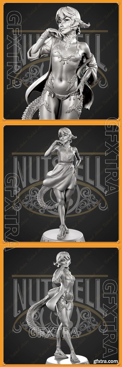 Nutshell atelier - Dragonic girl &ndash; 3D Print Model