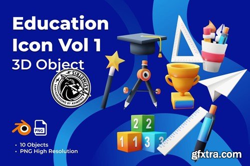 Education 3d Icon Vol 1 VA9Y3SQ