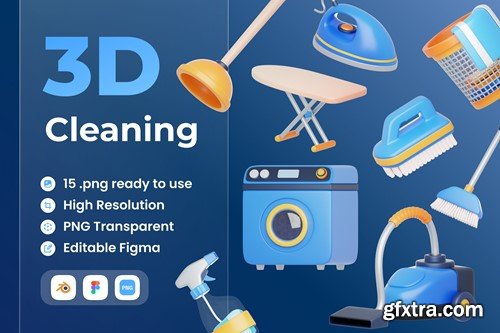 Cleaning 3D Illustration A53MX3E