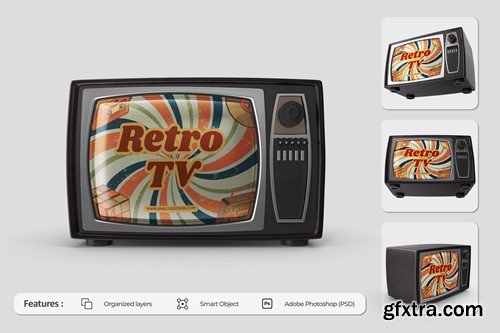 Retro TV Mockup 2Q3J4M4