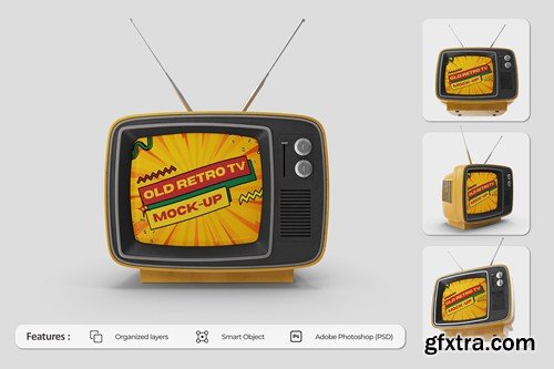 Old Retro TV Mockup XPXPDJS