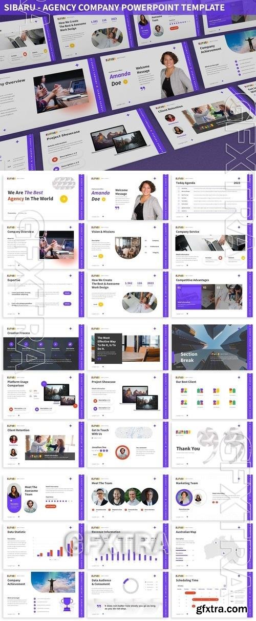 Sibaru - Agency Company Powerpoint Template XQ6CRX4