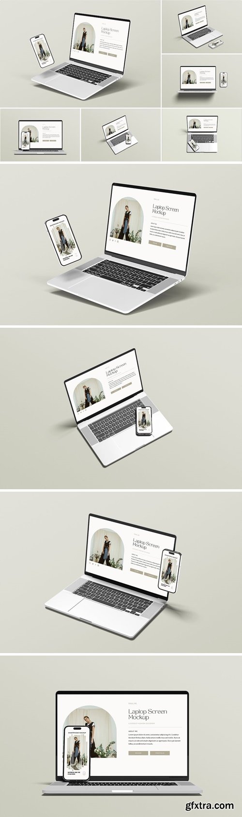 Laptop and Phone Mockup 5MJD7DT