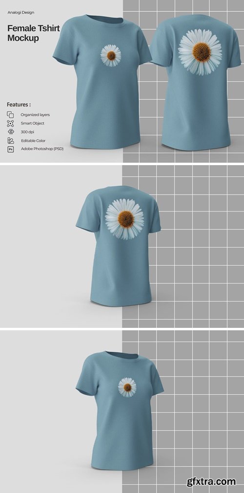 Female Tshirt Mockup D247WTC