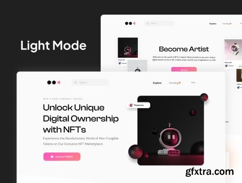 NFT Distro - NFT Website UI Design KIT Ui8.net