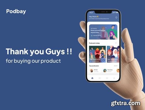 Podbay - Podcast App UI Kits Ui8.net