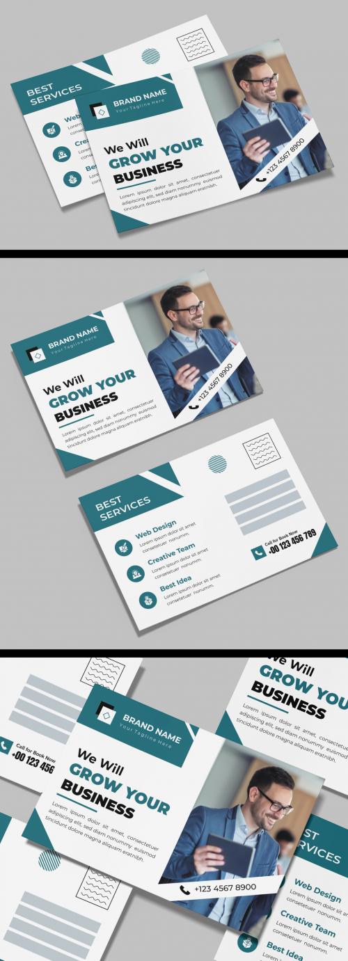 Grow Business Postcard Design Template 582941855