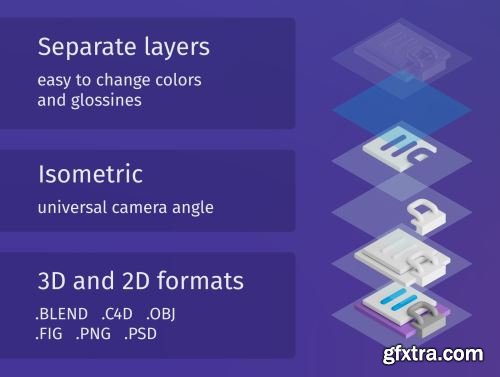 3D isometric medical icons Ui8.net