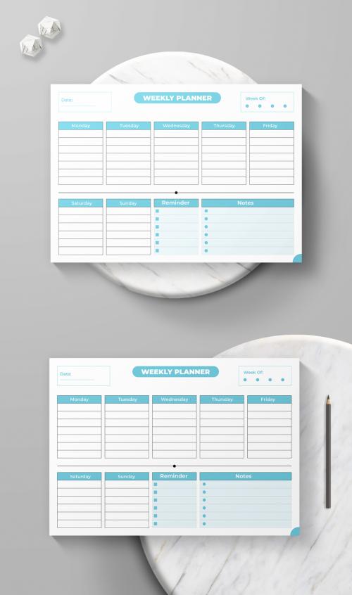 Weekly Planner Design Template 582942011