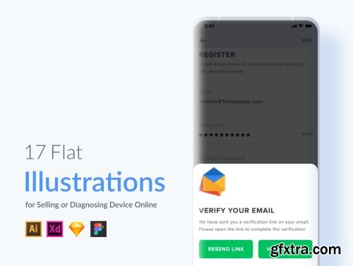 17 Flat Illustration Pack Ui8.net