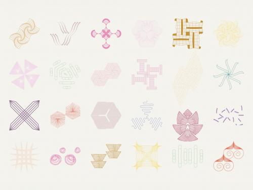 Set of Abstract Geometric Shapes 581558744