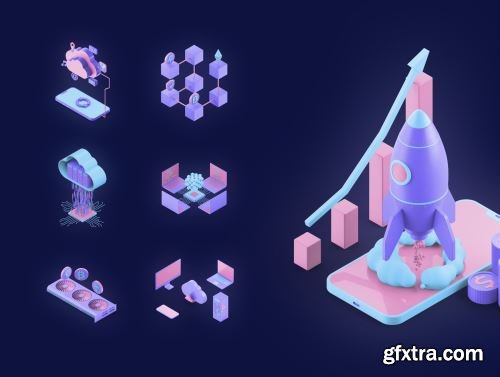 3D Isometric Animated Pack Ui8.net