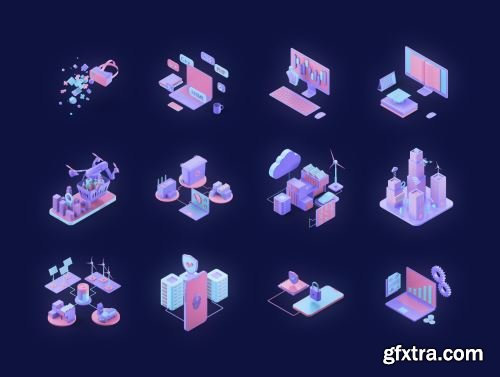 3D Isometric Animated Pack Ui8.net