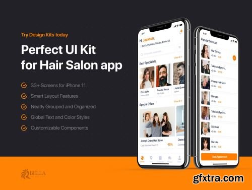 Bella - Hair Salon UI Kit Ui8.net