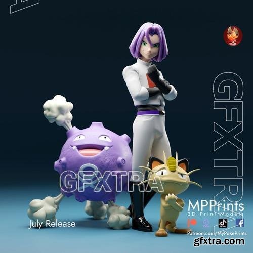 James and Koffing and Meowth &ndash; 3D Print Model