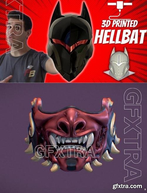Hellbat Helmet and Samurai Mask &ndash; 3D Print Model