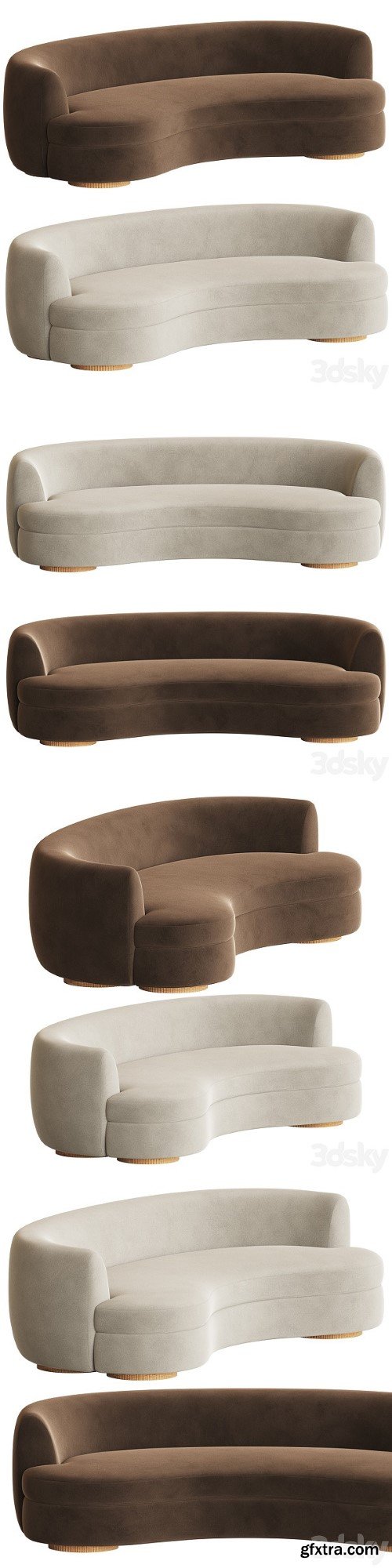 Sennen Curved Sofa Sedilia