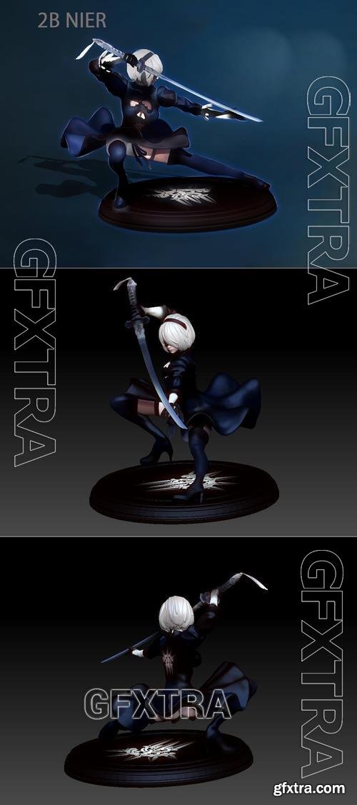 Nier Automata 2B &ndash; 3D Print Model